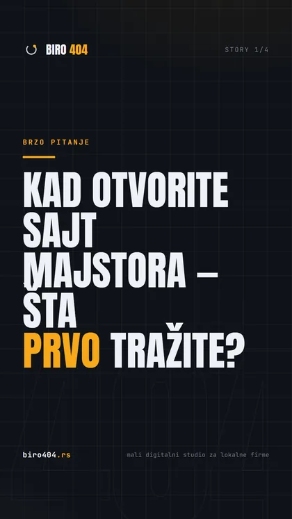 Story set, prvi kadar